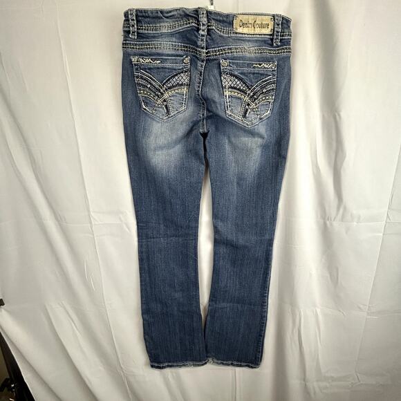 Denim Couture Women Blue Jeans Size 7.embellished pockets and fronts - Picture 4 of 10